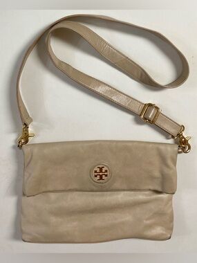 Tory Burch Tan Foldover Crossbody